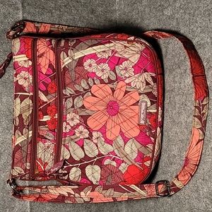 Bohemian Blooms Crossbody- large triple zip- retired Vera Bradley
